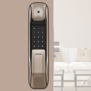 西门子(siemens)指纹锁智能锁家用防盗门锁进口密码锁电子锁c627 香槟